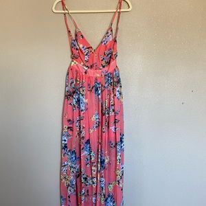 Pink floral dress